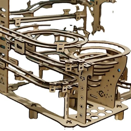 3D Holz Puzzle Modle Kit mit LED Licht, Einzigartiges Kunsthandwerk, Holz Mechanische Konstruktion Set, Hand Laterne,Ideal für Geburtstag Weihnachten (Hand Laterne) (mit Schienen) von Generisch