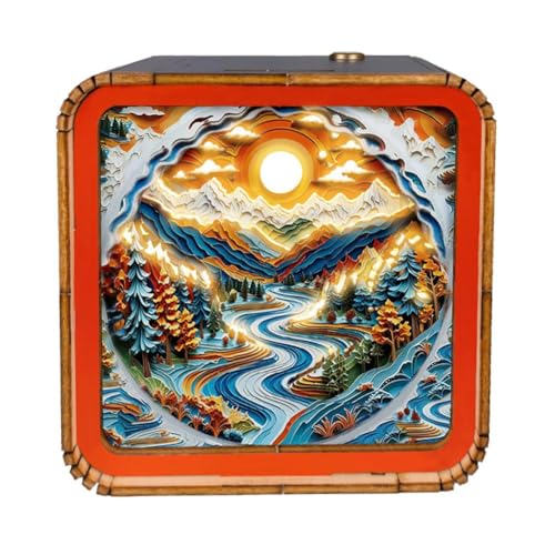 3D Holzpuzzle Nachtlicht, Sonnenuntergang Ahornwald Puzzles für Erwachsene, 3D Puzzles Holzhandwerk für Erwachsene für Puzzle 3D Holzpuzzle Nachtlicht, Sonnenuntergang Ahornwald Puzzles für Erwachsene, 3D Puzzles Holzhandwerk für Erwachsene für Puzzle von Generisch