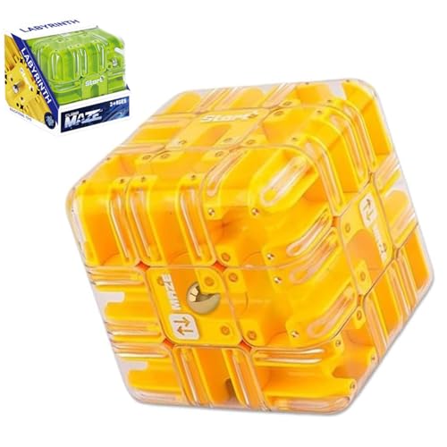 3D Labyrinth Spiel Puzzle Spiel, Large Labyrinth 3D Puzzle Maze Cube - Engaging Brain Teaser, 3x3 Maze Puzzles Cube, Erzieherisches Spielzeug für Jungen und Mädchen (Kinur) von Generisch