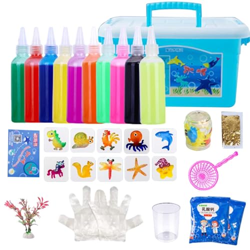 3D Magic Gels Kit - attraktive Farben Fähigkeiten Verbesserung kreativer handgefertigter Elf Wassertier Perlen Kit | Fun Puzzle 10 Form Form Marine Leben Spielzeug für Kinder Girls Geburtstagsg 3D Magic Gels Kit - attraktive Farben Fähigkeiten Verbesserung kreativer handgefertigter Elf Wassertier Perlen Kit | Fun Puzzle 10 Form Form Marine Leben Spielzeug für Kinder Girls Geburtstagsg von Generisch