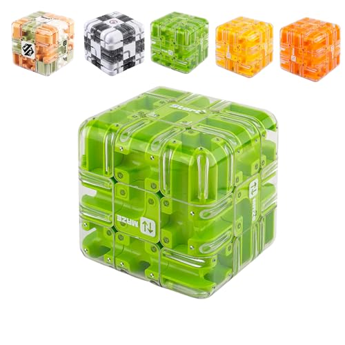 3D Maze Magic Cube & Ball, Large Labyrinth Maze Cube-Engaging Brain Teaser Toy,Spatial Awareness Brain Training Toy, Improve Spatial Recognition and Cultivate Logical Thinking (B) von Generisch