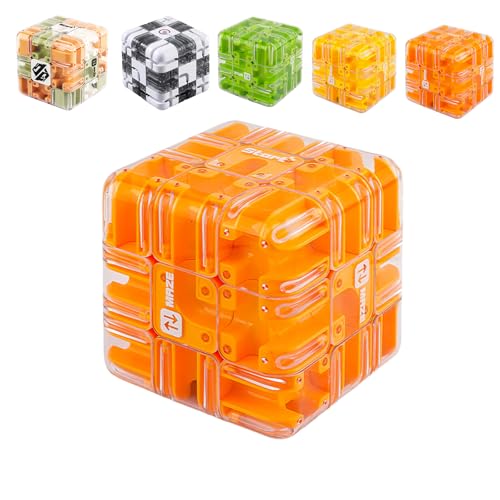 3D Maze Magic Cube & Ball, Large Labyrinth Maze Cube-Engaging Brain Teaser Toy,Spatial Awareness Brain Training Toy, Improve Spatial Recognition and Cultivate Logical Thinking (C) von Generisch