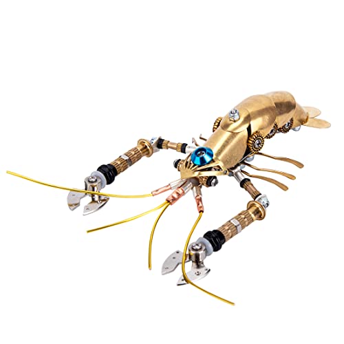 3D-Metall-Puzzle, 3D-Steampunk, mechanisches Hummer-Modell, Meeresorganismus-Kit, DIY-Mechanisches Tierpuzzle, kreative Ornamente, Geschenk für Erwachsene (100 + Stück) von Generisch