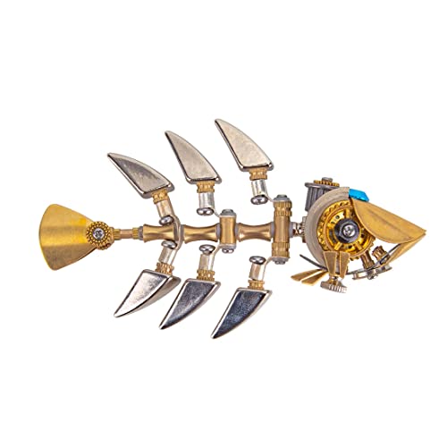 3D-Metall-Puzzle, 3D-Steampunk, mechanisches Knochenfisch-Modell, Meeresorganismus-Kit, DIY-Mechanisches Tierpuzzle, kreative Ornamente, Geschenk für Erwachsene (100 + Stück) von Generisch