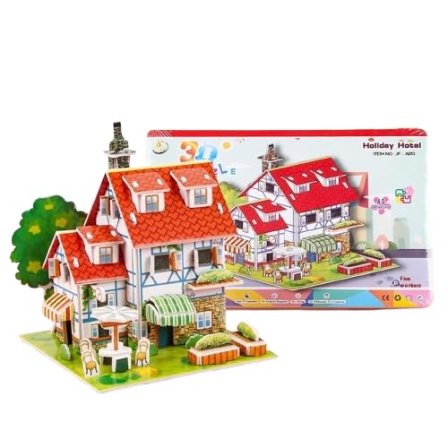 3D-Papierpuzzle Montessori-Miniatur häuser Lustige Karton-Baumodelle Kinder-Puzzle-DIY-Haus für Kinder Geschenke Hand basteln Schulpreise 3D-Papierpuzzle Montessori-Miniatur häuser Lustige Karton-Baumodelle Kinder-Puzzle-DIY-Haus für Kinder Geschenke Hand basteln Schulpreise von Generisch