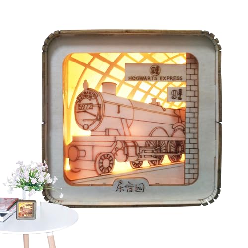 3D-Puzzle, 3D-Holzpuzzle | 3D-Puzzle-Schnitztischlampe-Niedlicher Modellbausatz, Nachtlicht für Kinder, Lernspielzeug für Schlafzimmer, Kinderzimmer von Generisch
