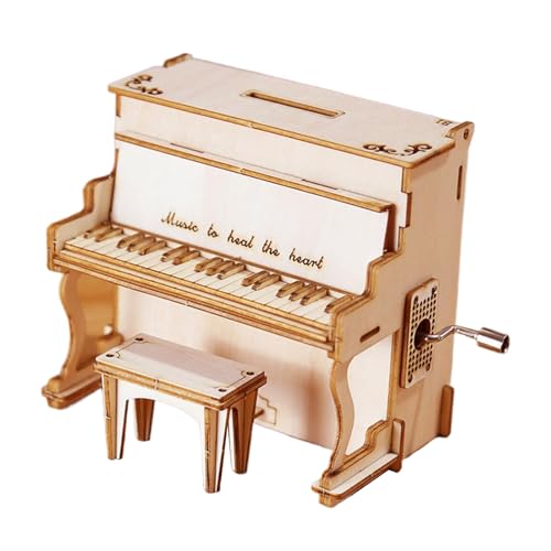 3D Puzzles Für Erwachsene | Holz Klavier Musikbox Puzzle Bausatz Modell,Konstruktions Bastelset Hobby Für Zimmer Wohnzimmer Deko von Generisch