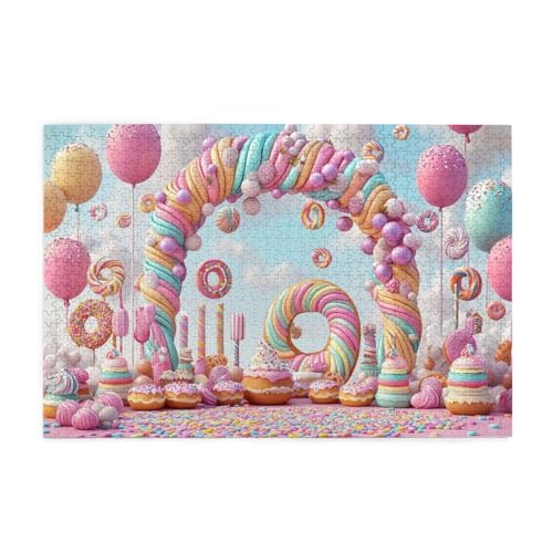 3D-Puzzles mit Süßigkeiten und Luftballons, 1000 Teile für Erwachsene, Holzpuzzles für Erwachsene, Geschenke, Heimdekoration 3D-Puzzles mit Süßigkeiten und Luftballons, 1000 Teile für Erwachsene, Holzpuzzles für Erwachsene, Geschenke, Heimdekoration von Generisch