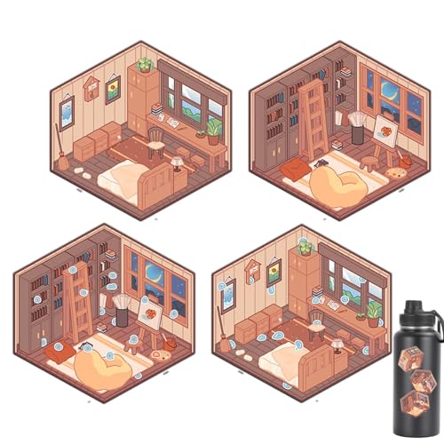 -Sticker-Raumbuch, -Miniatur-Szenenaufkleber | 8X Erstellen Sie Ihre eigenen Aufkleber,Planer-, stapelbare Szenenaufkleber, erstellen Sie Ihre eigenen Raumszenen zum Basteln für erwachsene Kinder -Sticker-Raumbuch, -Miniatur-Szenenaufkleber | 8X Erstellen Sie Ihre eigenen Aufkleber,Planer-, stapelbare Szenenaufkleber, erstellen Sie Ihre eigenen Raumszenen zum Basteln für erwachsene Kinder von Generisch