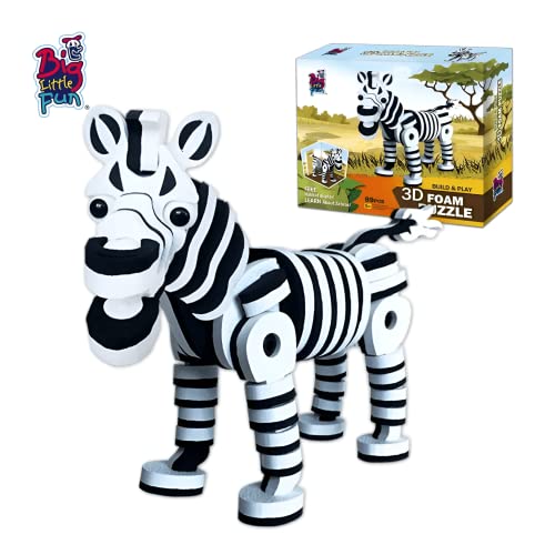 3D Tier Puzzle Schaumstoffspielzeug, Pädagogisches Motorikspielzeug für Kinder | (20cm) Zebra von Generisch