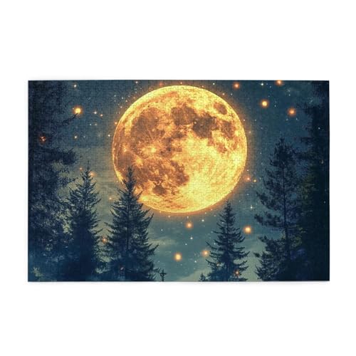 3D Vollmond, Sterne und Kiefer Nachthimmel 1000 Teile Puzzle für Erwachsene Holzpuzzles für Erwachsene Geschenke Wohnkultur 3D Vollmond, Sterne und Kiefer Nachthimmel 1000 Teile Puzzle für Erwachsene Holzpuzzles für Erwachsene Geschenke Wohnkultur von Generisch