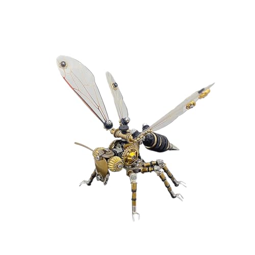 3D Wespe Metallpuzzle für Erwachsene, 3D Steampunk Mechanische Wespe Montage Modellbausatz Metall Insekt Tier Puzzle, DIY Geschenk für Frauen/Männer (300 Teile +) von Generisch
