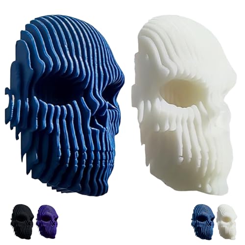 3D-gedruckter Quantum-Schädel, 3D-Druck-Schädel, Skelett-Halloween-Dekor, Fidget Toys lindert Stress für Erwachsene, Mini Flexible Biegbare Design Schädel Liebhaber, Fidget Puzzle zum Entspannen von Generisch