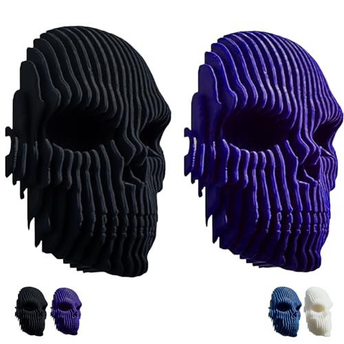 3D-gedruckter Quantum-Schädel, 3D-Druck-Schädel, Skelett-Halloween-Dekor, Fidget Toys lindert Stress für Erwachsene, Mini Flexible Biegbare Design Schädel Liebhaber, Fidget Puzzle zum Entspannen von Generisch