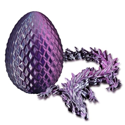 3D-gedrucktes Drachenei – bewegliche Fidget-Spielzeug-Dekoration (lila) von Generisch