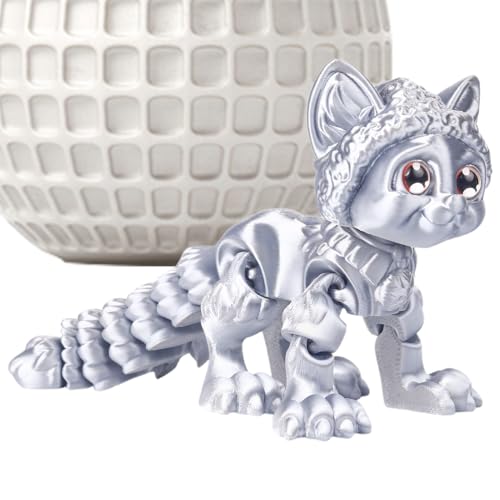 3D-gedrucktes Katzenspielzeug | Fidget-Spielzeug, 3D-Druck, Haustier-Heimdekoration, Ornament, Spielzeug, Cartoon, bewegliche Tierfigur für Teenager, Familie, Männer, Freunde, Frauen, Erwachsene von Generisch
