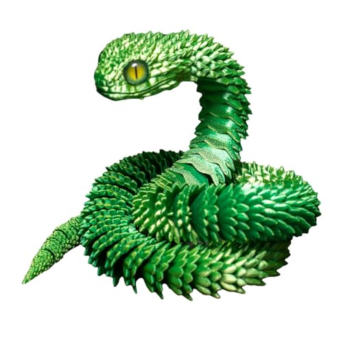 Generisch Schlangen Fidget Spielzeug | Gelenkiges Flexibles Tiermodell | Kreatives lustiges Spielzeug für Kinder Erwachsene | Grün von Generisch