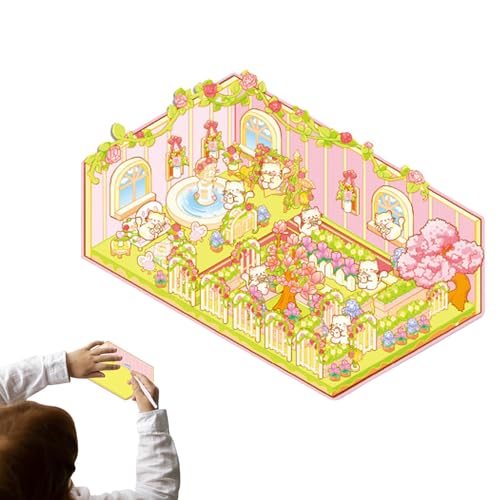 3D h0use Aufkleber – Hausaufkleber | Aufkleber Szene Machen Sie Ihr eigenes warmes Zuhause | Cartoon lustige 3D-Szenen-Hausaufkleber – multifunktionales Kunst-Bastelbedarf, bunte Tagebuch-Werkzeuge, von Generisch
