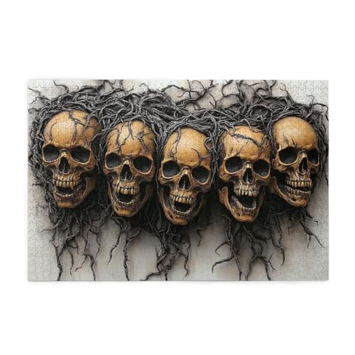 3D visuelle Effekte Schädel und Zweige 1000 Teile Puzzle für Erwachsene Holzpuzzles für Erwachsene Geschenke Heimdekoration 3D visuelle Effekte Schädel und Zweige 1000 Teile Puzzle für Erwachsene Holzpuzzles für Erwachsene Geschenke Heimdekoration von Generisch