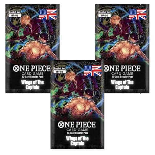 3X One Piece Card Game - OP-06 Wings of The Captain Booster mit 12 Karten pro Pack - ENGLISCH 3X One Piece Card Game - OP-06 Wings of The Captain Booster mit 12 Karten pro Pack - ENGLISCH von Generisch