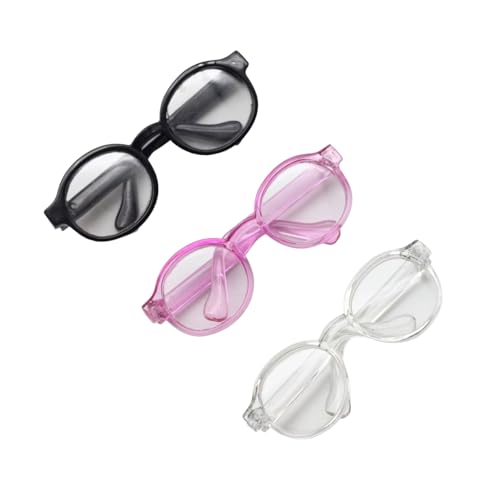 3er Set Brillen in Rosa Schwarz und Transparent passend für 17 cm Puppen Miniatur-Puppenbrille Zubehör für kleine Plüschtiere 3er Set Brillen in Rosa Schwarz und Transparent passend für 17 cm Puppen Miniatur-Puppenbrille Zubehör für kleine Plüschtiere von Generisch