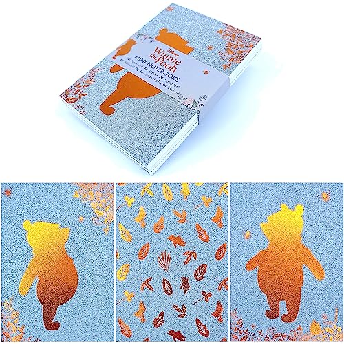 Generisch 3X Kleine Notizbücher – Winnie Puuh – 10,5x7,5cm – für Kindergeburtstag als Mitgebsel/Mitbringsel | für die Schultüte | für die Handtasche – 30 Seiten – 105x75mm von Generisch
