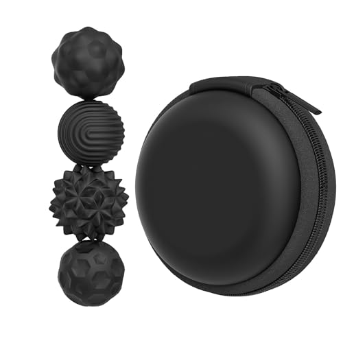 4/8 PC Fidget Toys - Magnetic Attraction Stress Balls - Silicone Magnetic Decompression Ball Adults Magnetic Sensory Ball Magnetic Educational Toys, Silicone Roller Magnet Balls Sensory (Black-4pc) von Generisch