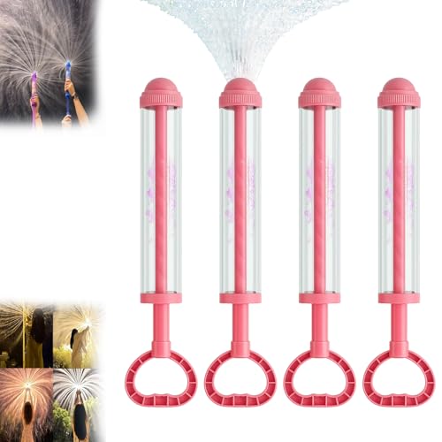 4 PCS Firework Water Gun, Fireworks Style Water Spray Toys, Firework Waters Guns for Pool Parties, for Family and Friends, Couple Games, Beach and Backyard Fun (4Pcs-Pink) von Generisch