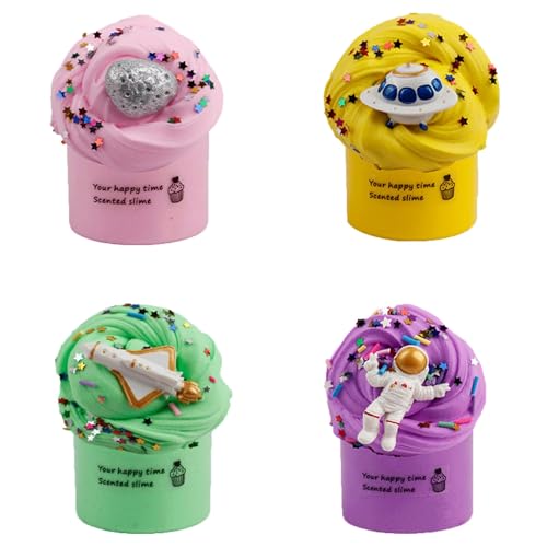 4 Packungen Schleim Set - Geburtstag Party Gunst, Schleim Kinder Party Geschenk, DIY Cloud Slime Spielzeug Fluffy Slime Kinder Stress Relief Spielzeug Non-Stick Geschenke 4 Packungen Schleim Set - Geburtstag Party Gunst, Schleim Kinder Party Geschenk, DIY Cloud Slime Spielzeug Fluffy Slime Kinder Stress Relief Spielzeug Non-Stick Geschenke von Generisch