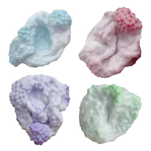 4 STK Trauben Vakuum Stressball | Flexible Stress Ball | Squishy Stress Ball mit Perlen und Sound | Sensorisches Quetschball Spielzeug zum Stressabbau | Squeeze Ball Fidget Toys für Kinder Erwachsene 4 STK Trauben Vakuum Stressball | Flexible Stress Ball | Squishy Stress Ball mit Perlen und Sound | Sensorisches Quetschball Spielzeug zum Stressabbau | Squeeze Ball Fidget Toys für Kinder Erwachsene von Generisch