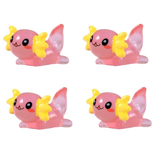 4 Stück Axolotl Miniatur, Harz Axolotl Figur , Axolotl M-ini Harz Tiere Winzige Figuren, Leuchtende Axolotl Figuren Für Tank Dekoration 4 Stück Axolotl Miniatur, Harz Axolotl Figur , Axolotl M-ini Harz Tiere Winzige Figuren, Leuchtende Axolotl Figuren Für Tank Dekoration von Generisch