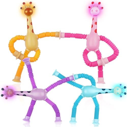 4 Stück Giraffe Teleskop-Saugnapf-Spielzeug, Giraffe Sensorik-Spielzeug, Giraffe Teleskop-Saugnapf-Spielzeug, Sensorik-Teleskop-Röhre buntes Puzzle Stressabbau Giraffe Spielzeug ohne Lichter 4 Stück Giraffe Teleskop-Saugnapf-Spielzeug, Giraffe Sensorik-Spielzeug, Giraffe Teleskop-Saugnapf-Spielzeug, Sensorik-Teleskop-Röhre buntes Puzzle Stressabbau Giraffe Spielzeug ohne Lichter von Generisch
