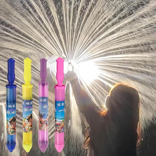 4 Stücks Feuerwerks Wasserpistole Spielzeug, Romantisches Wasserspritzer Für Kinder, Partyspaß Ausziehspiel, Pool Spielzeug Erwachsene, for Baden,Pool, Party Spielplatz von Generisch