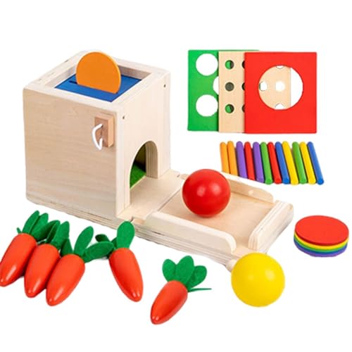 4-in-1-Münzbox-Spielzeug, Karotten Harvest Game - 4 in 1 Karottenernte Game Coin Box Brettspiele,Ball Drop Toy Sorting & Stapeling, Bildungslernmotor -Fähigkeitsspielzeug für Kinder von Generisch