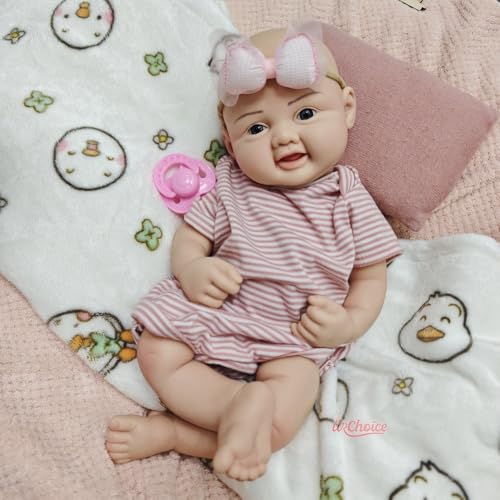 40 cm große Reborn-Babypuppe aus Silikon – lebensechtes Neugeborenes mit offenem Mund und anatomisch korrekter, handgefertigter und bemalter Reborn-Puppe für ältere Menschen 40 cm große Reborn-Babypuppe aus Silikon – lebensechtes Neugeborenes mit offenem Mund und anatomisch korrekter, handgefertigter und bemalter Reborn-Puppe für ältere Menschen von Generisch