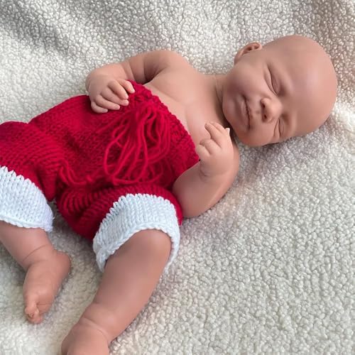 47 cm große, realistische Reborn-Babypuppe aus Silikon, lebensechtes schlafendes Neugeborenes, Junge/Mädchen, bemalt/unbemalt, handgefertigtes Geschenk für Senioren und Kinder (Girl Unpainted#3) von Generisch