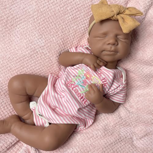 47 cm große, realistische Reborn-Babypuppe aus Silikon, lebensechtes schlafendes Neugeborenes, Junge/Mädchen, bemalt/unbemalt, handgefertigtes Geschenk für Senioren und Kinder (Girl Unpainted#4) von Generisch