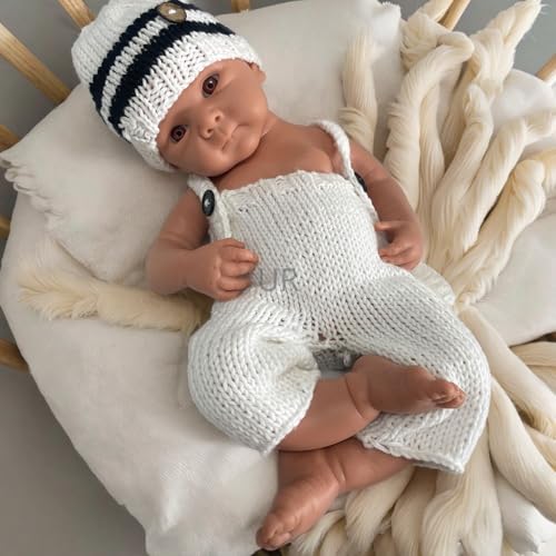 48 cm großes, realistisches Reborn-Baby aus Silikon mit großen Augen – lebensechtes, bewegliches Neugeborenes, handgefertigtes Geschenk für Kinder und Sammler (Unpainted#3) von Generisch