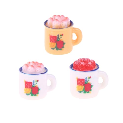 5 Stück Mini-Cupcakes und Emaille-Becken, Puppenhaus-Miniatur-Food-Play-Zubehör 5 Stück Mini-Cupcakes und Emaille-Becken, Puppenhaus-Miniatur-Food-Play-Zubehör von Generisch