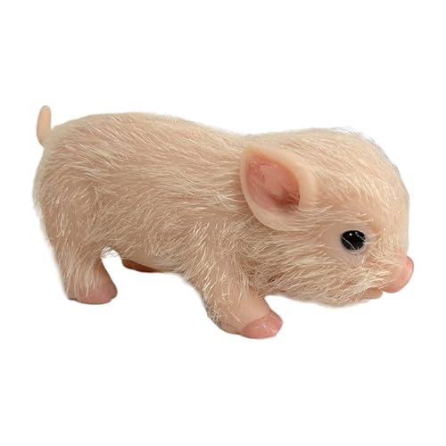 5 Zoll Weiches Silikon -Schwein -Puppe | Ganzkörper Silicon Pig Doll Weiche Berührung | Lebendige Schwein Wiedergeborene Baby Kinder Spielzeug, Fotografie Requisiten Geburtstagsgeschenke Wir geben Ih von Generisch