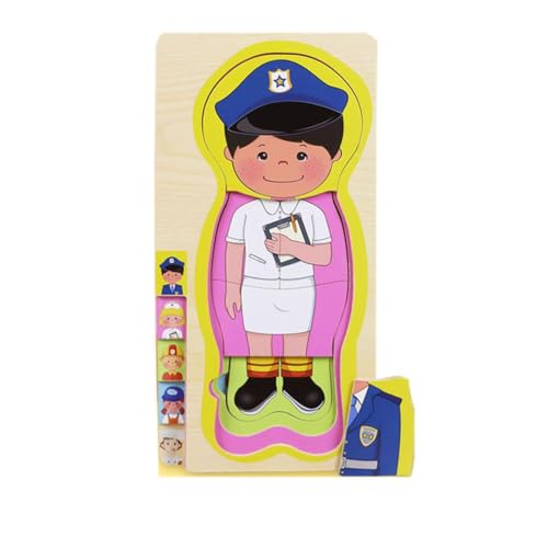 5-lagiges menschlicher Körper Holzpuzzle für Kinder – Anatomie Lernspielzeug STE Skelett mit Haut & 36 Organen Muskeln von Generisch