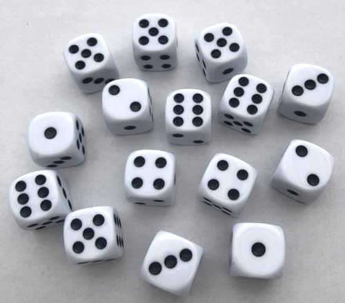 50 Stück Spiele Würfel Weiss 16mm von Generisch