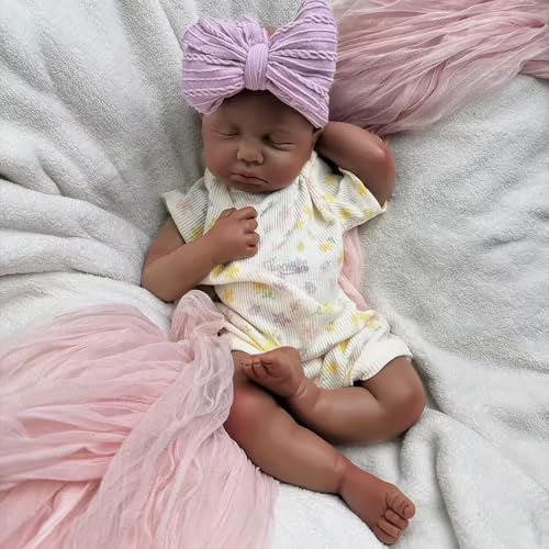 50 cm große, realistische Reborn-Babypuppe aus Silikon – lebensechtes, schlafendes Neugeborenes mit handbemalter Haut(Junge/Mädchen), Senioren und Sammler (Boy#5) von Generisch