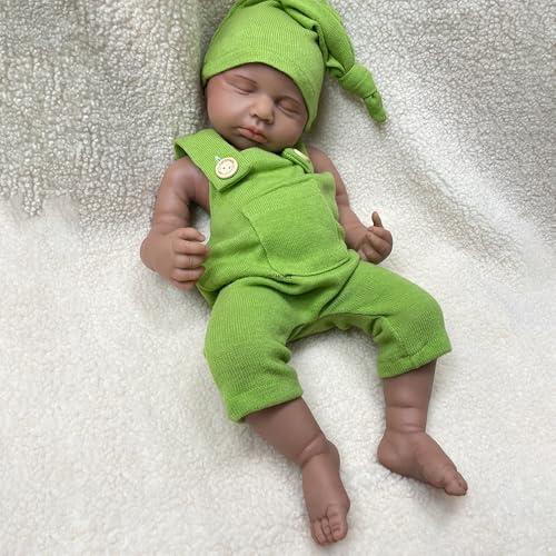 50 cm große, realistische Reborn-Babypuppe aus Silikon – lebensechtes, schlafendes Neugeborenes mit handbemalter Haut(Junge/Mädchen), Senioren und Sammler (Girl#4) von Generisch
