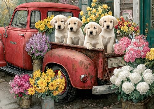 500 Teile Puzzle für Erwachsene, Niedlicher Hund, Klassische Puzzles, Pädagogisches Spiel Herausforderung Spielzeug, Puzzlespiele für Die Ganze Familie(500PCS) von Generisch