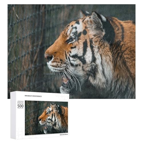 500 Teile Tierpuzzle mit Tiger, Stressabbau und Heimdisplay von Generisch