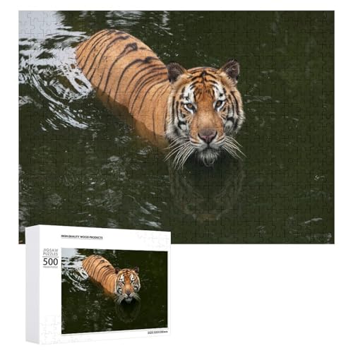500 Teile Tiger Illustration Puzzle, Stressabbau und Home Display von Generisch