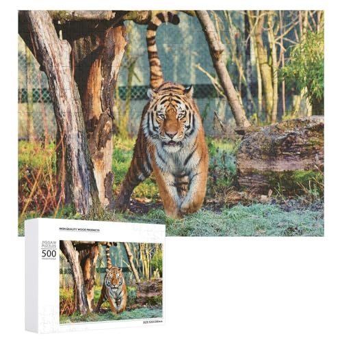 500 Teile Tiger Illustration Puzzle, für pädagogischen Spaß, Erwachsene und Kinder von Generisch