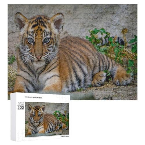 500 Teile Tiger Illustration Puzzle für Familienspielabend, Erwachsene und Teenager von Generisch