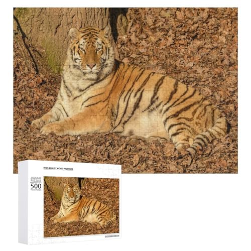 500 Teile Tiger Puzzle aus Lindenholz zur Entspannung - Geschenk für jedes Alter von Generisch